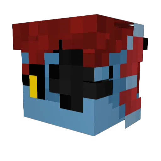 Falkor79 Minecraft avatar head, 3D render