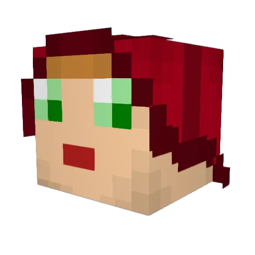 Falkor_dragon Minecraft avatar head, 3D render