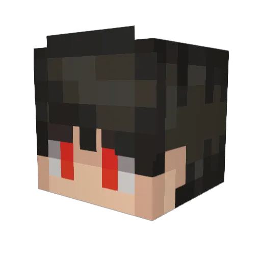 FallFizzCrash Minecraft avatar head, 3D render
