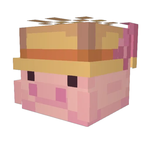 FallIntoLove Minecraft avatar head, 3D render