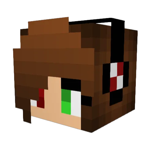 FallOfDusk Minecraft avatar head, 3D render
