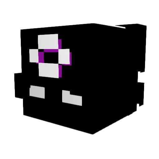 FallOfRuins Minecraft avatar head, 3D render