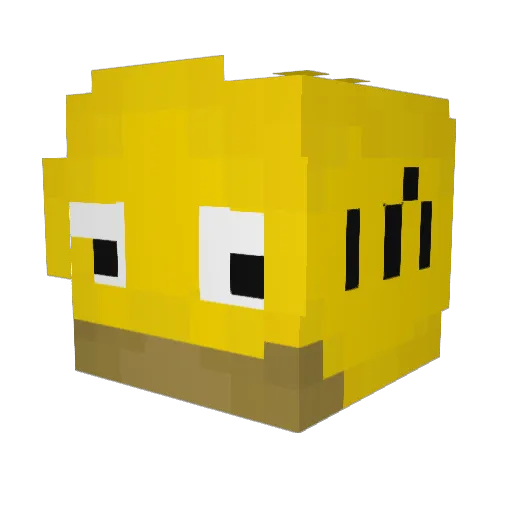 FallbackTomb Minecraft avatar head, 3D render