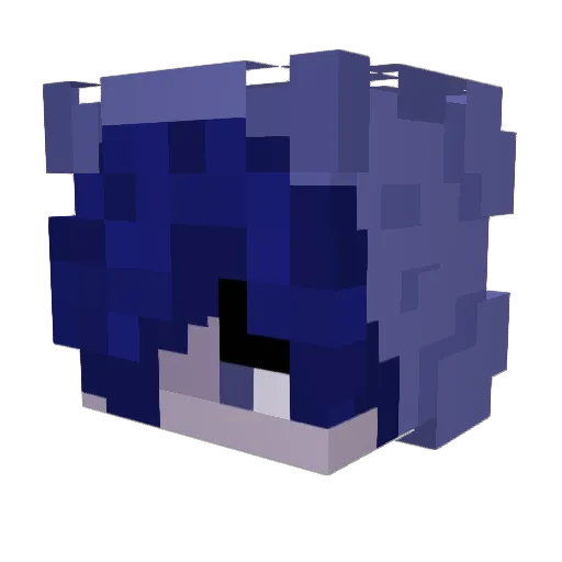 Fallen13Raven13 Minecraft avatar head, 3D render