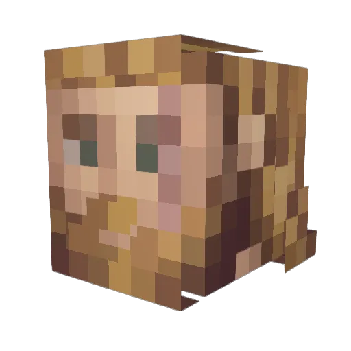 Fallen234 Minecraft avatar head, 3D render