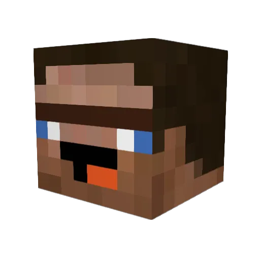 FallenAngel18 Minecraft avatar head, 3D render