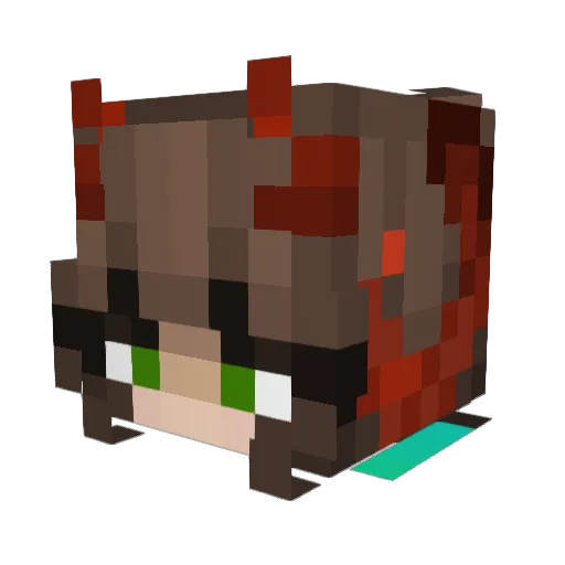 FallenAngel2307 Minecraft avatar head, 3D render