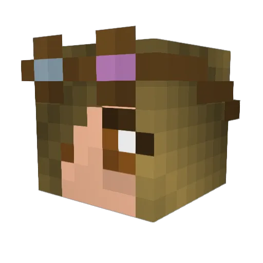 FallenAngel42 Minecraft avatar head, 3D render