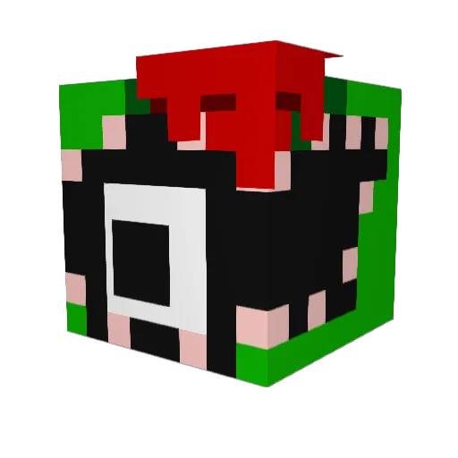 FallenAngelic Minecraft avatar head, 3D render