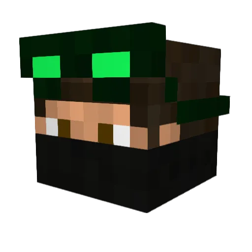 FallenDragonXIV Minecraft avatar head, 3D render