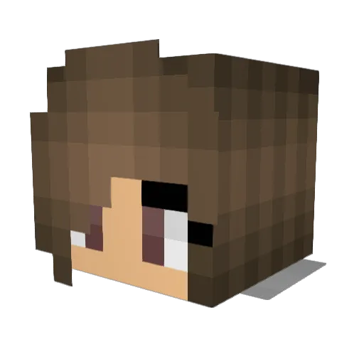 FallenEnigmatic Minecraft avatar head, 3D render