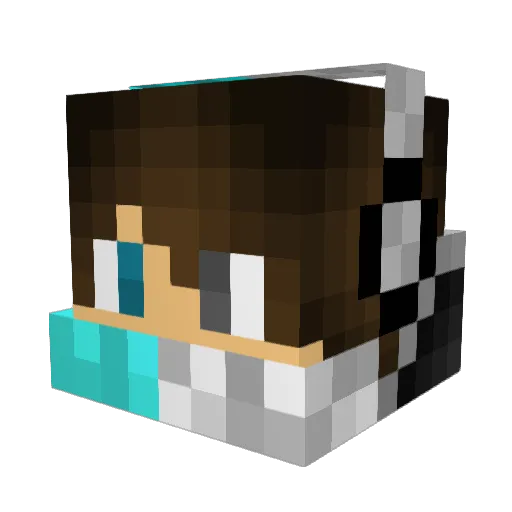 FallenFuse Minecraft avatar head, 3D render