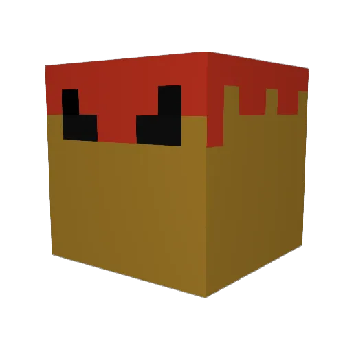 FallenHydro Minecraft avatar head, 3D render