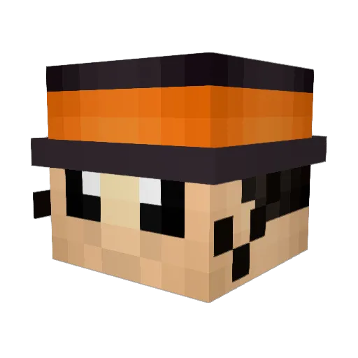 FallenJest Minecraft avatar head, 3D render