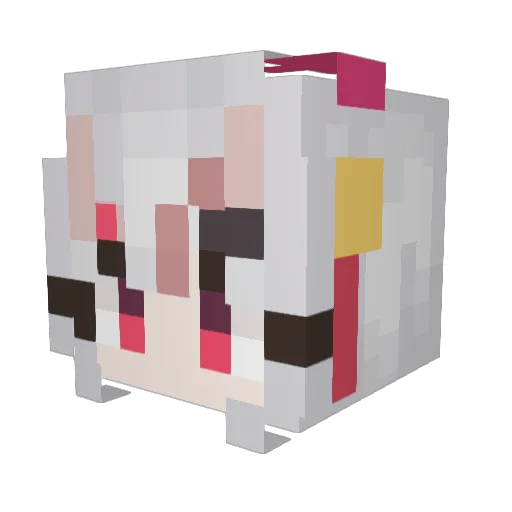 FallenKat Minecraft avatar head, 3D render