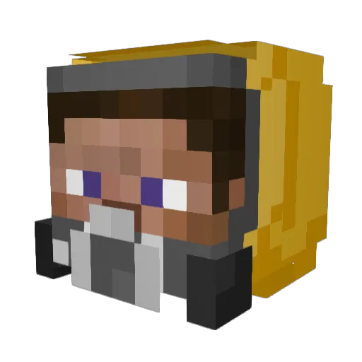 FallenKingd0m Minecraft avatar head, 3D render