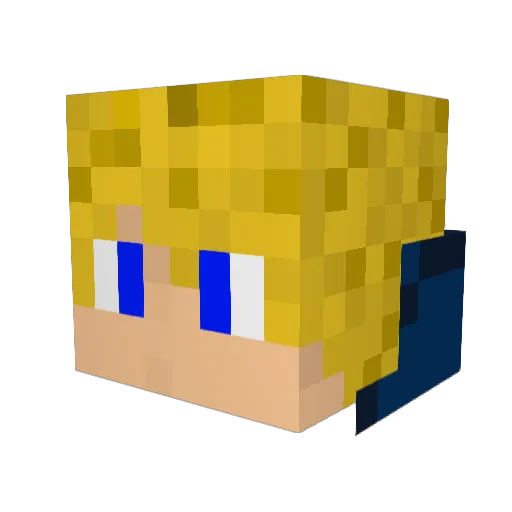 FallenMyrmidon Minecraft avatar head, 3D render