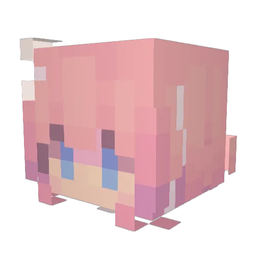 FallenPhoenixQ Minecraft avatar head, 3D render
