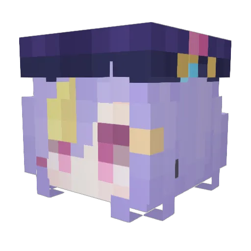 FallenQiqi Minecraft avatar head, 3D render