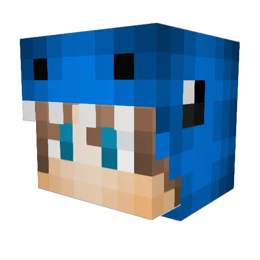 FallenSW Minecraft avatar head, 3D render