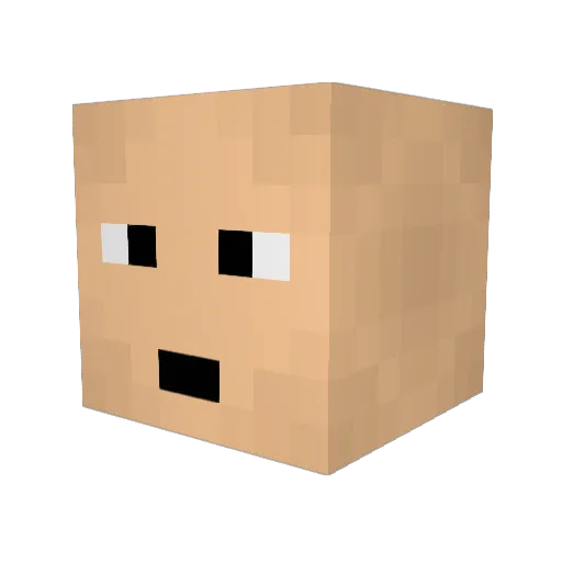 FallenScorpio Minecraft avatar head, 3D render