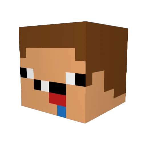 FallenTX Minecraft avatar head, 3D render