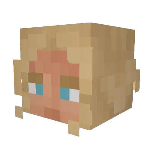 Fallen_Azurel Minecraft avatar head, 3D render