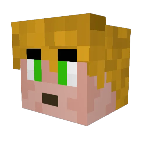 Fallen_Defender Minecraft avatar head, 3D render