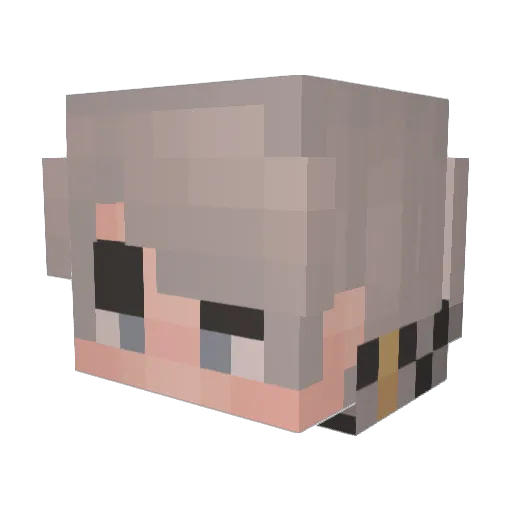 Fallen_Leader Minecraft avatar head, 3D render