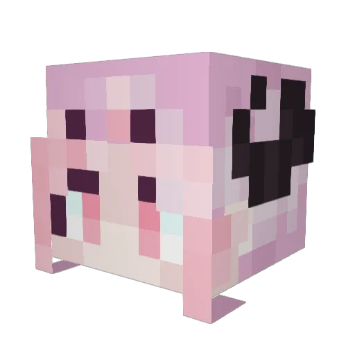 Fallen_Plushie Minecraft avatar head, 3D render
