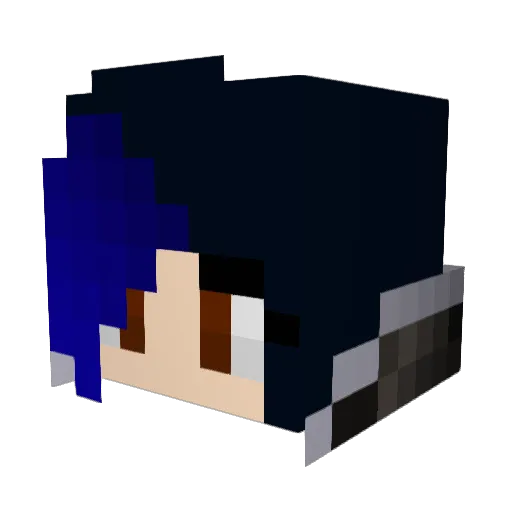 Fallen_Wren Minecraft avatar head, 3D render