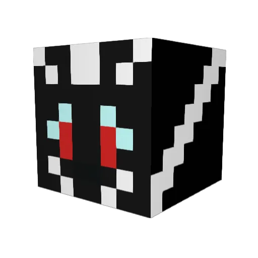 Fallen_wolvz Minecraft avatar head, 3D render