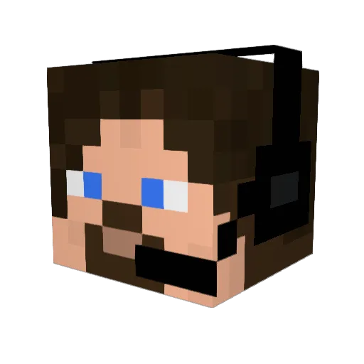 Fallengeur Minecraft avatar head, 3D render