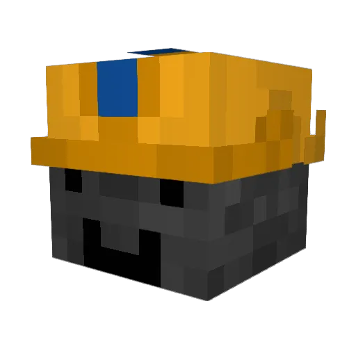 Fallforit Minecraft avatar head, 3D render