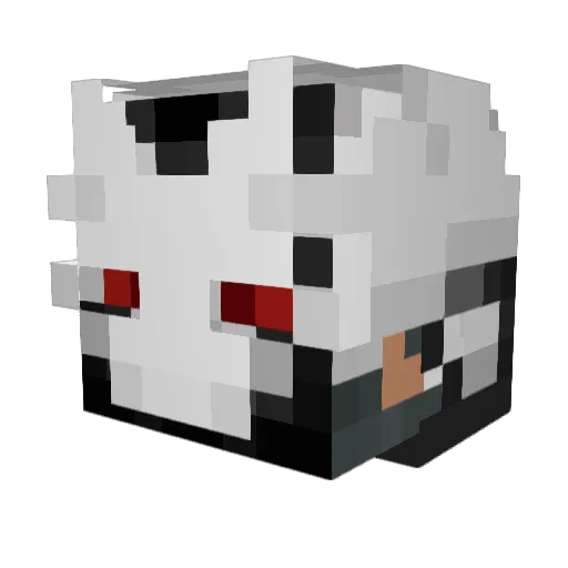 Fallibl3 Minecraft avatar head, 3D render