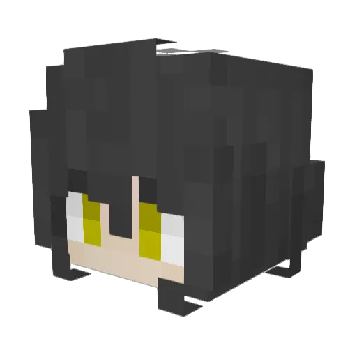 Fallin_Rain Minecraft avatar head, 3D render
