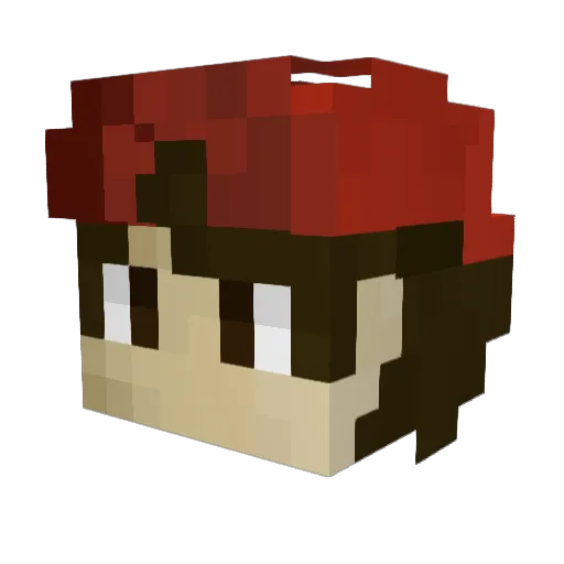 FallingInHD Minecraft avatar head, 3D render
