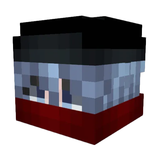 FallingMouse Minecraft avatar head, 3D render