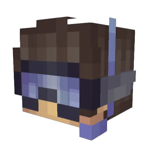 FallingStarss Minecraft avatar head, 3D render