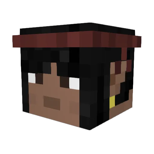 Falling_Devil Minecraft avatar head, 3D render