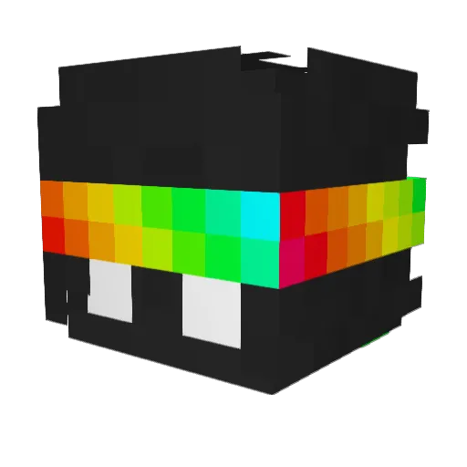 Falllouv Minecraft avatar head, 3D render
