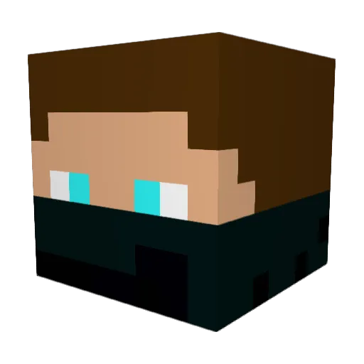 FallnAssassin Minecraft avatar head, 3D render