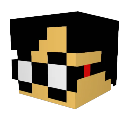 FallofWater Minecraft avatar head, 3D render