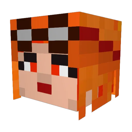 FalloutChic Minecraft avatar head, 3D render
