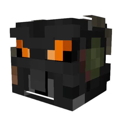 Fallout__ Minecraft avatar head, 3D render