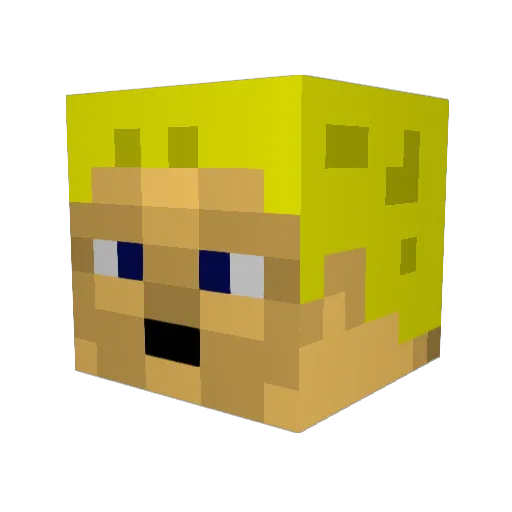 FalloutboySux Minecraft avatar head, 3D render