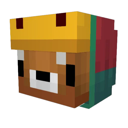 FallowDeer Minecraft avatar head, 3D render