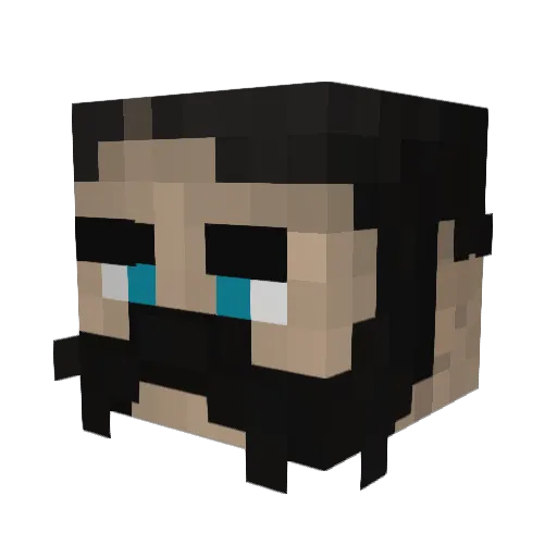 Fallus_Deus Minecraft avatar head, 3D render