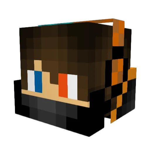 FalmeONE Minecraft avatar head, 3D render