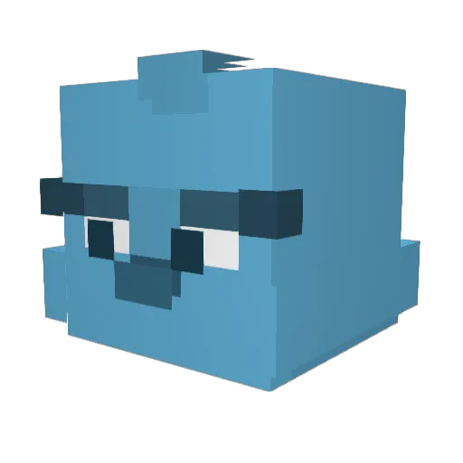 FaloMalok Minecraft avatar head, 3D render
